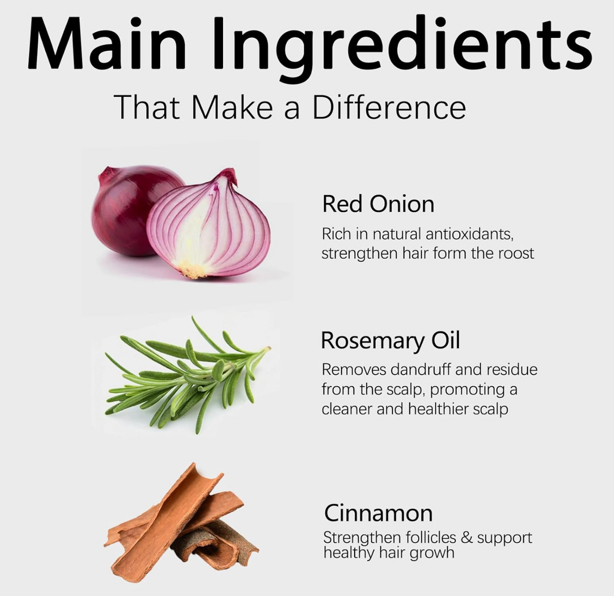 Onion & Rosemary Hair Growth Shampoo | Strengthen & Nourish Hair